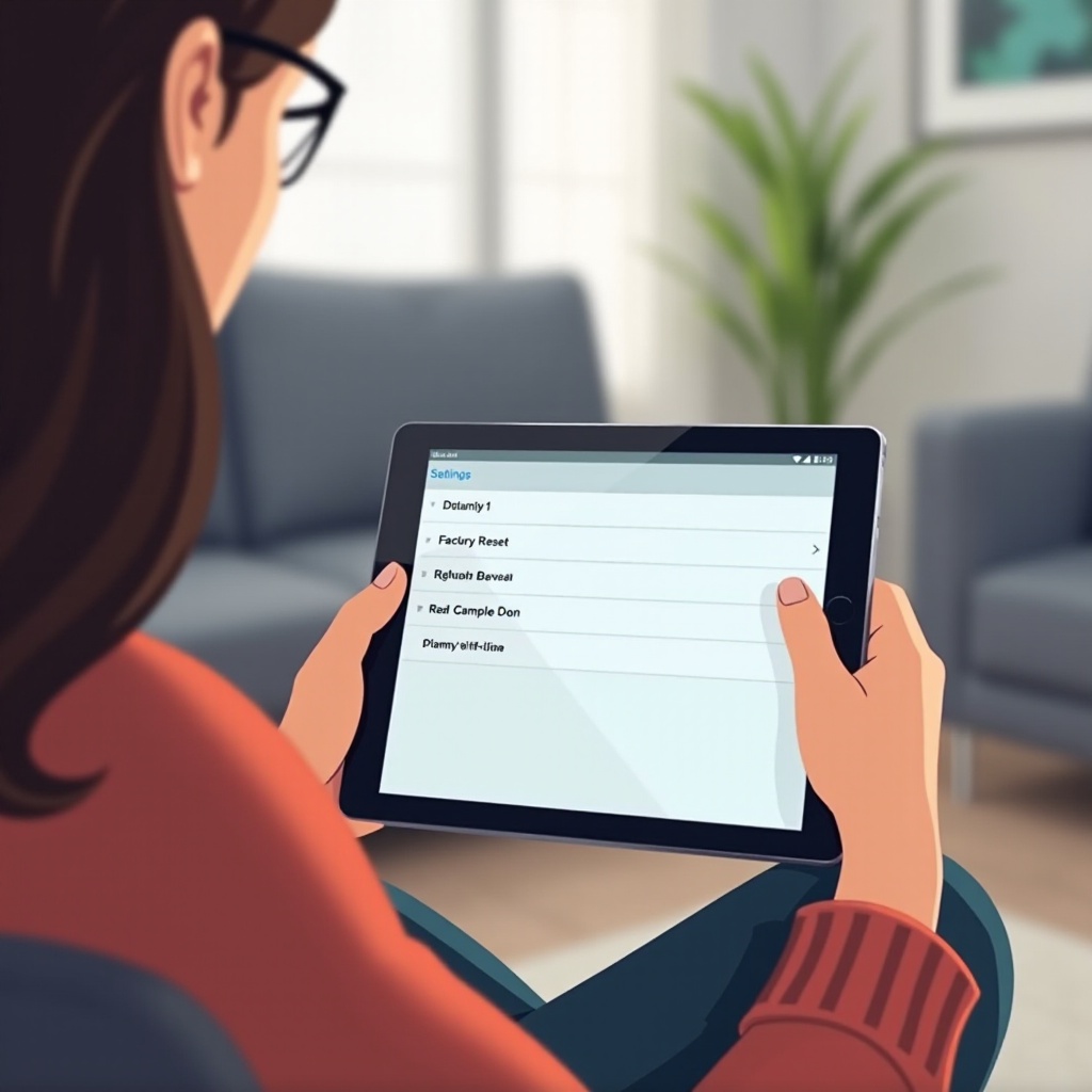 tablet auf werkseinstellung zurücksetzen